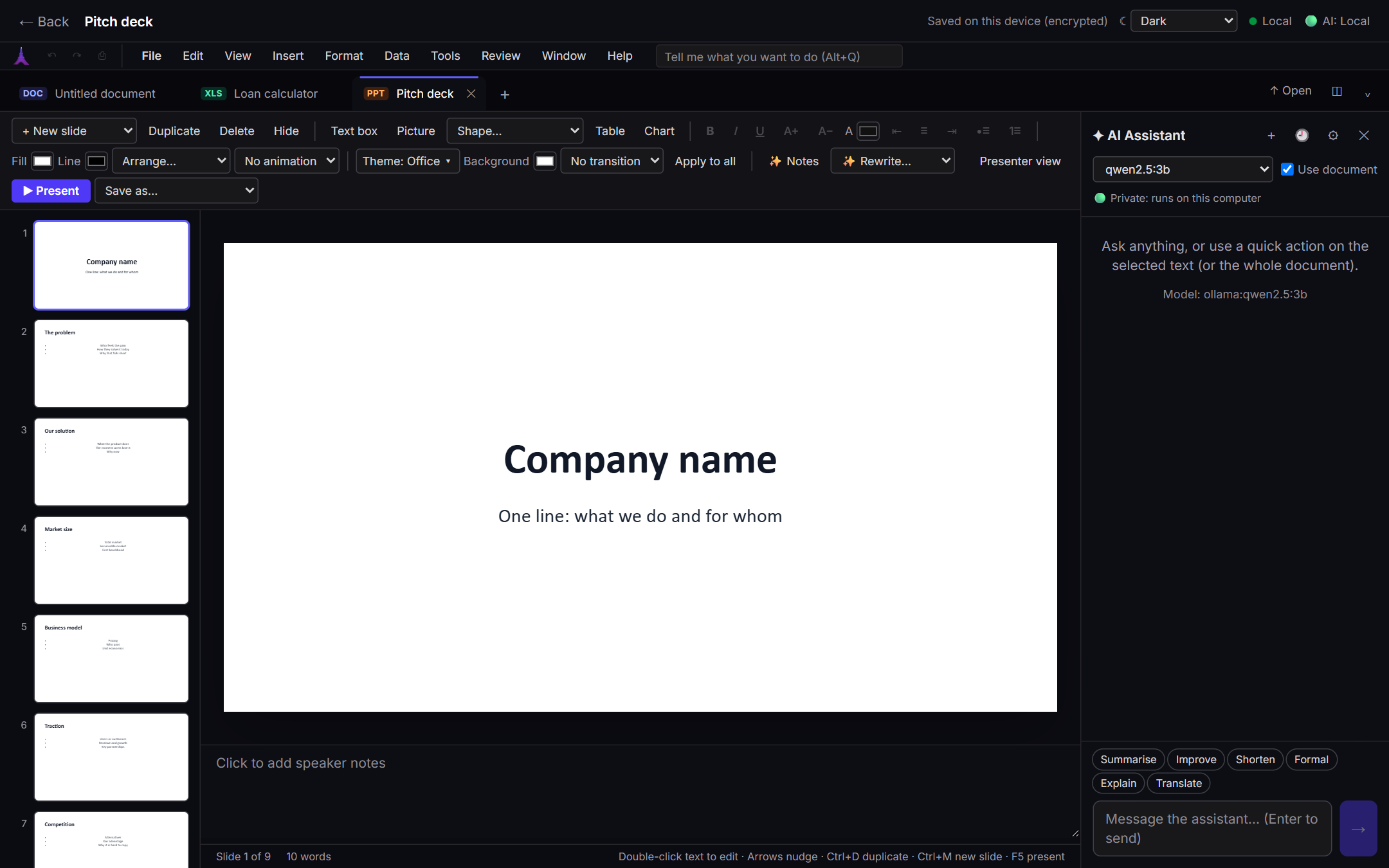 A presentation in FABRIC